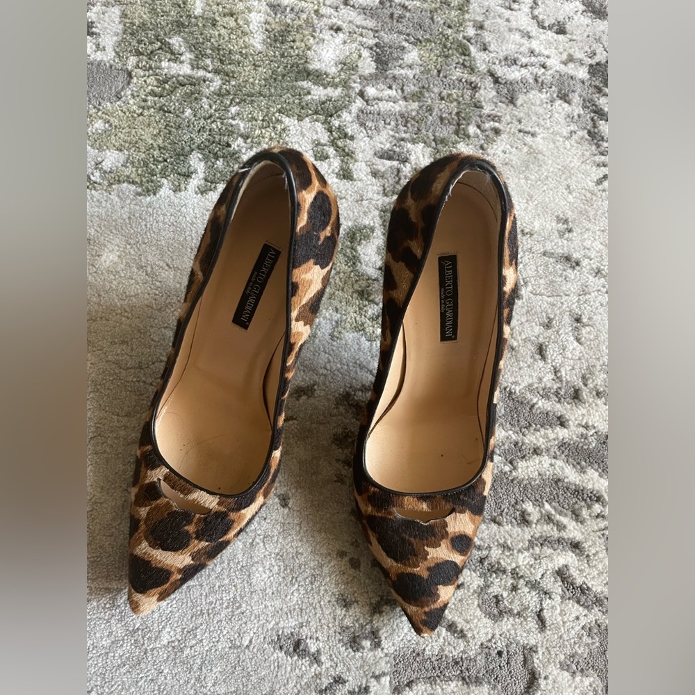 Alberto Guardiani leopard-print suede pumps